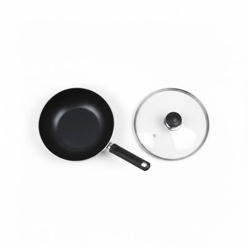 Kitchen King Imperial /Karahi with Long Handle and Glass Lid