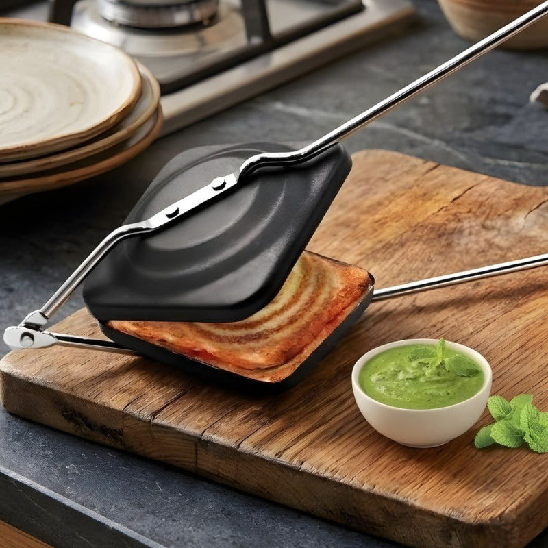 Gas Top Cast Iron Sandwich Maker Stove Top Toasted Sandwich Grill