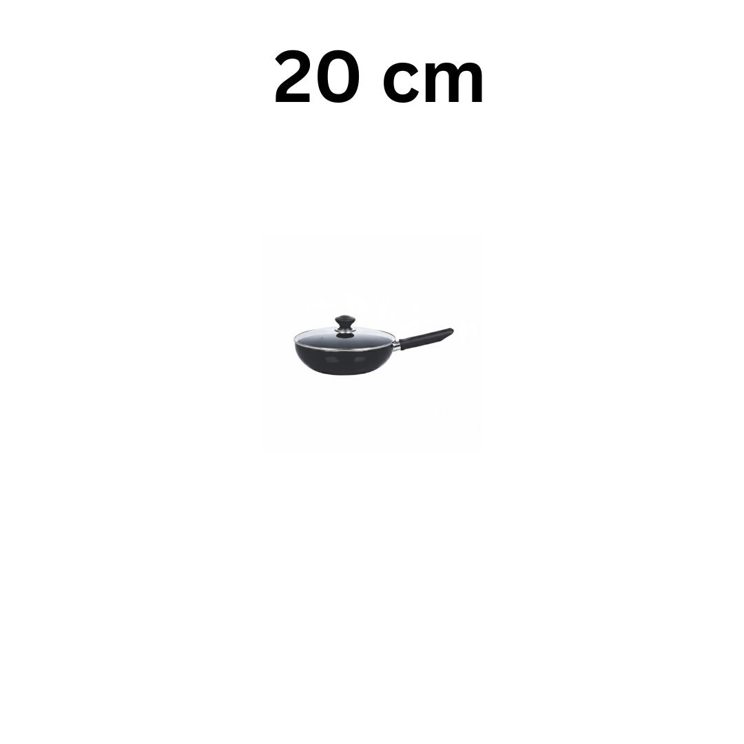 Kitchen King Imperial /Karahi with Long Handle and Glass Lid