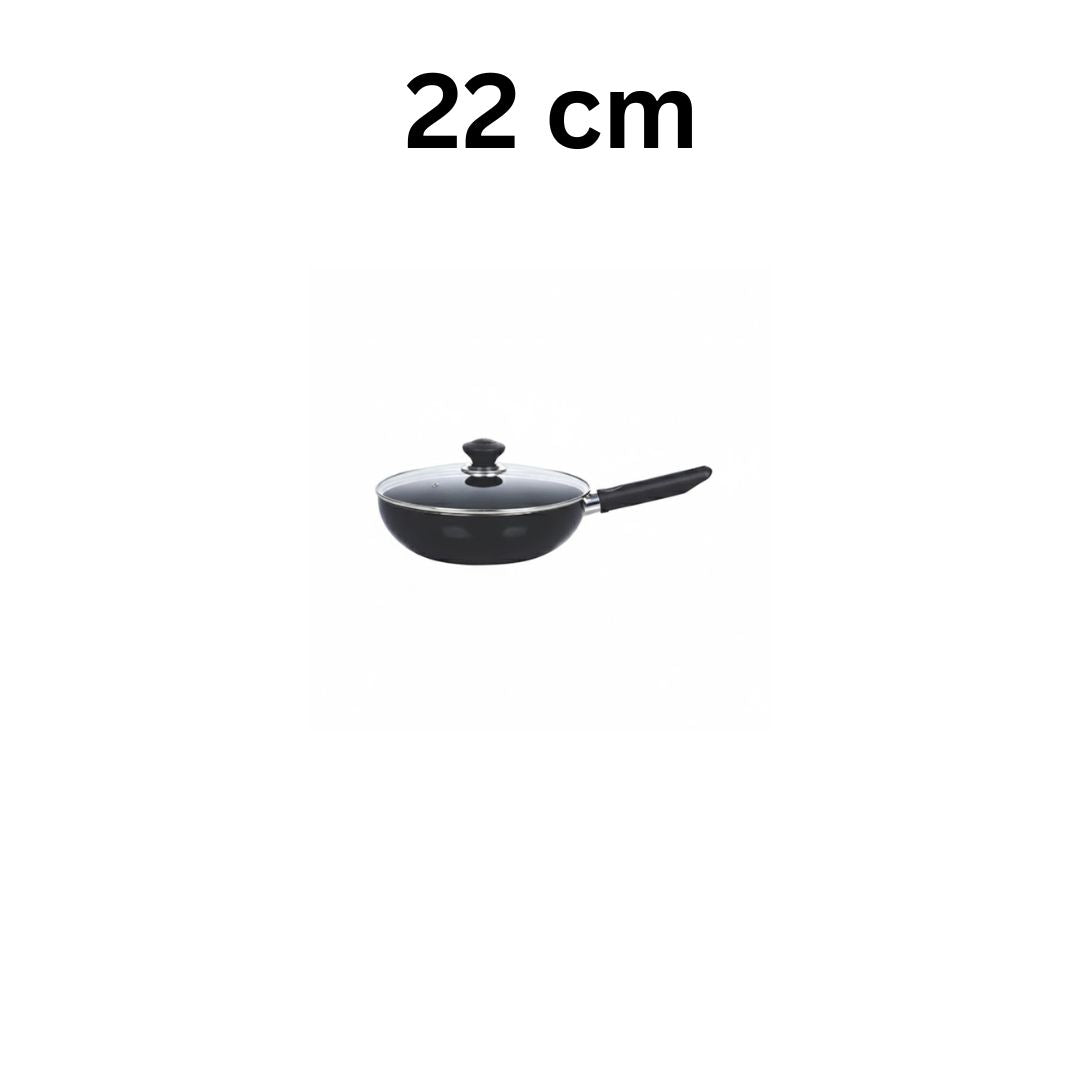 Kitchen King Imperial /Karahi with Long Handle and Glass Lid