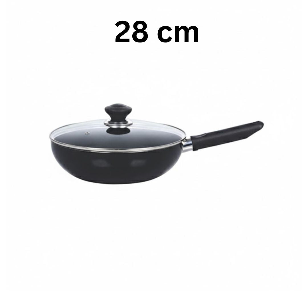 Kitchen King Imperial /Karahi with Long Handle and Glass Lid