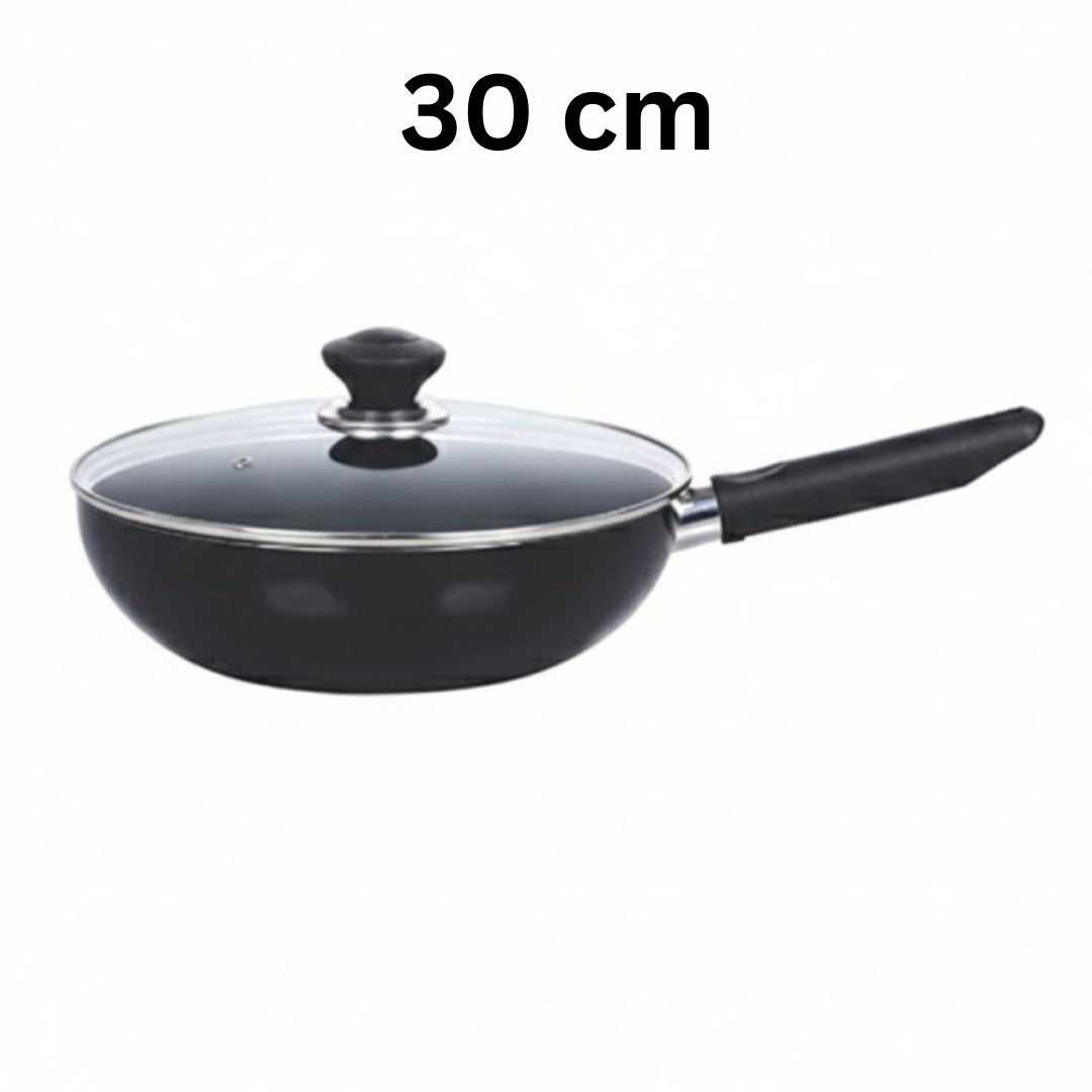 Kitchen King Imperial /Karahi with Long Handle and Glass Lid